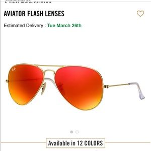 Ray Ban aviator flash lenses
